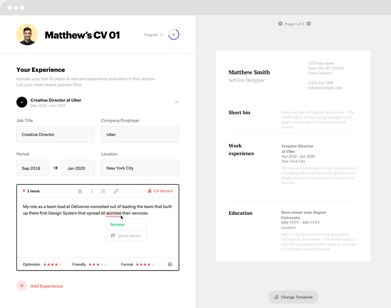 cv builder