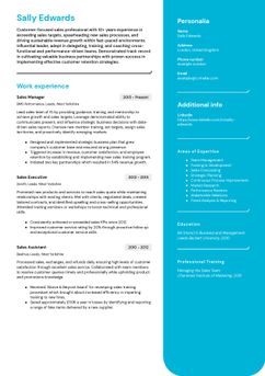 Choose template California and create a professional CV